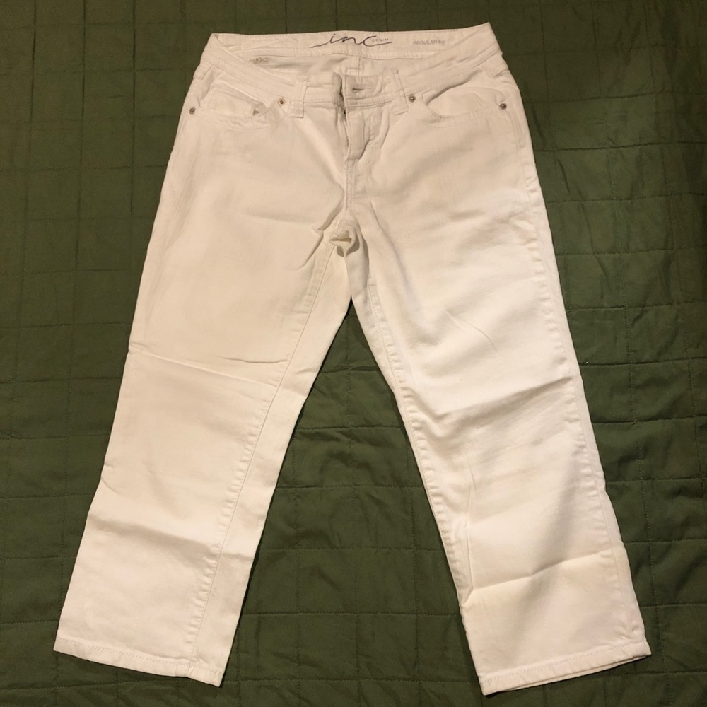 INC 3/4 white jeans size 4.